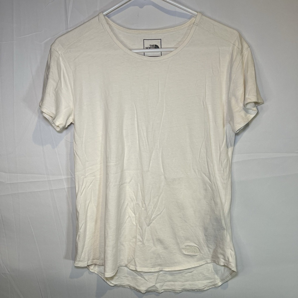 THE NORTH FACE Elevation Womens Short Sleeve T-Shirt‎ Plain White Logo